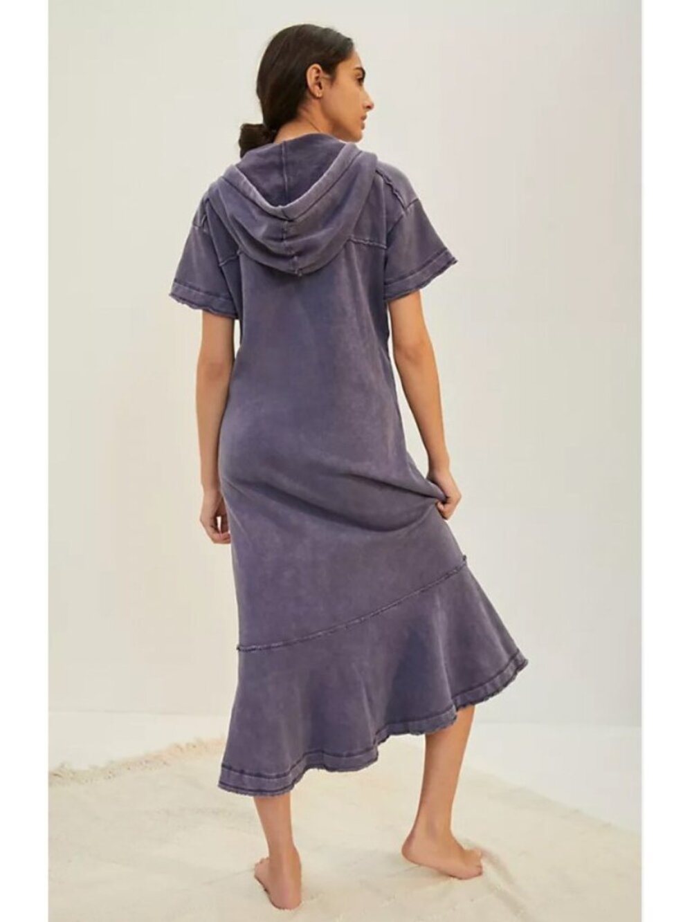 Daily Practice by Anthropologie Megan Hooded Maxi Dress Terry Womens XSmall New